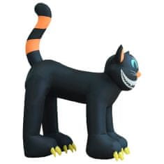 Greatstore Nafukovací černá kočka Halloween s LED XXL 6 m