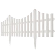shumee Zahradní dekorativní plot 17 ks / 10 m - bílý