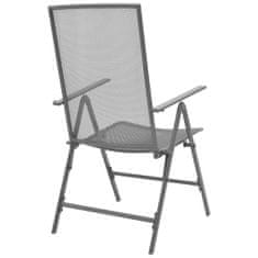 Vidaxl Stohovatelné zahradní židle 2 ks ocelové šedé