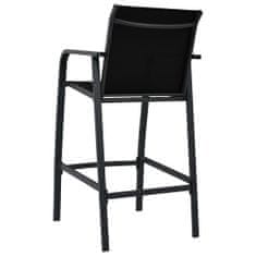 Petromila Zahradní barové židle 4 ks černé textilen