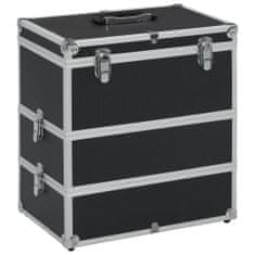 Vidaxl Kosmetický kufřík 37 x 24 x 40 cm černý hliník