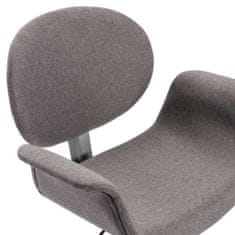 shumee Otočná kancelářská židle šedá textil