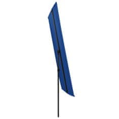shumee Zahradní slunečník s hliníkovou tyčí 180 x 130 cm azurově modrý