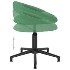 Vidaxl Otočná kancelářská židle tmavě zelená samet