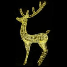 Vidaxl XXL Akrylový vánoční sob 250 LED diod 180 cm teplé bílé světlo