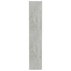 Greatstore Botník betonově šedý 54 x 34 x 183 cm dřevotříska