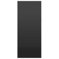 Greatstore Botník černý s vysokým leskem 60 x 35 x 84 cm dřevotříska