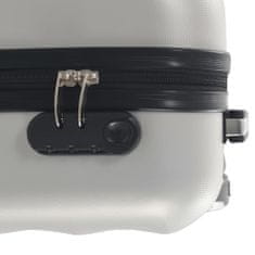 Greatstore Skořepinový kufr na kolečkách jasně stříbrný ABS