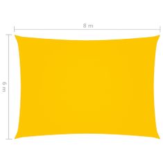 Greatstore Stínící plachta oxfordská látka obdélníková 6 x 8 m žlutá