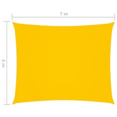 Greatstore Stínící plachta oxfordská látka obdélníková 6 x 7 m žlutá