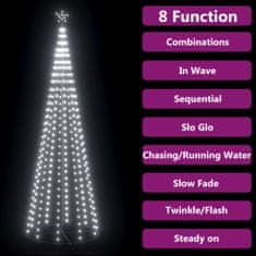 Greatstore Vánoční stromek kužel studený bílý 330 LED diod 100 x 300 cm