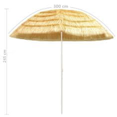 Greatstore Plážový slunečník v havajském stylu 300 cm přírodní