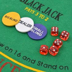 shumee Kombinovaný set poker/blackjack s 600 laserovými žetony hliník