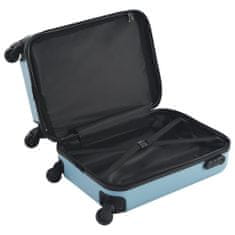 Greatstore Skořepinový kufr na kolečkách modrý ABS