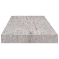Greatstore Plovoucí nástěnná police betonově šedá 60 x 23,5 x 3,8 cm MDF