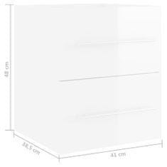 Greatstore Skříňka pod umyvadlo bílá vysoký lesk 41x38,5x48 cm dřevotříska