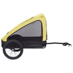 Greatstore Vozík za kolo pro domácí mazlíčky žluto-černý