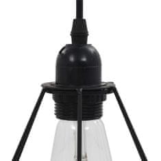 shumee Stropní lampa s diamantovým designem černé 3 x žárovky E27