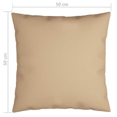 shumee Dekorační polštáře 4 ks béžové 50 x 50 cm textil