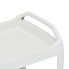 Greatstore Nápojový vozík bílý 69 x 53 x 72 cm plast