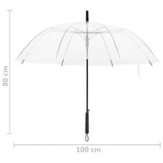 Greatstore Deštník průhledný 100 cm