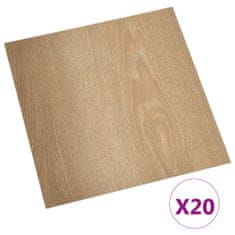 Vidaxl Samolepicí podlahové desky 20 ks PVC 1,86 m² hnědé