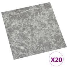 Vidaxl Samolepicí podlahové desky 20 ks PVC 1,86 m2 betonově šedé