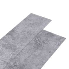 Greatstore Samolepicí podlahová krytina PVC 5,21 m2 2 mm cementově šedá