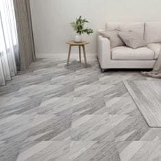 shumee Samolepicí podlahové desky 20 ks PVC 1,86 m2 šedé pruhované