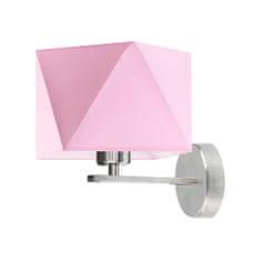 LYSNE.PL Moderní nástěnné svítidlo ORLANDO kartáčovaná ocel rámeček, růžová