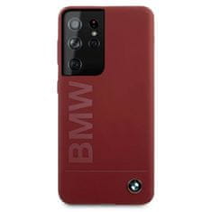 Bmw BMHCS21LSLBLRE hard silikonové pouzdro Samsung Galaxy S21 Ultra 5G red Silicone Signature Logo
