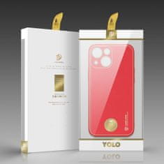 Dux Ducis Yolo kožený kryt na iPhone 13, červený