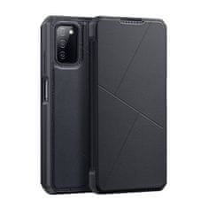 Dux Ducis Skin X knížkové kožené pouzdro na Samsung Galaxy A03s, černé