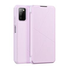 Dux Ducis Skin X knížkové kožené pouzdro na Samsung Galaxy A03s, růžové