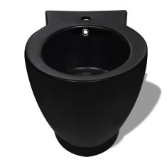 Vidaxl Keramické WC a bidet černé