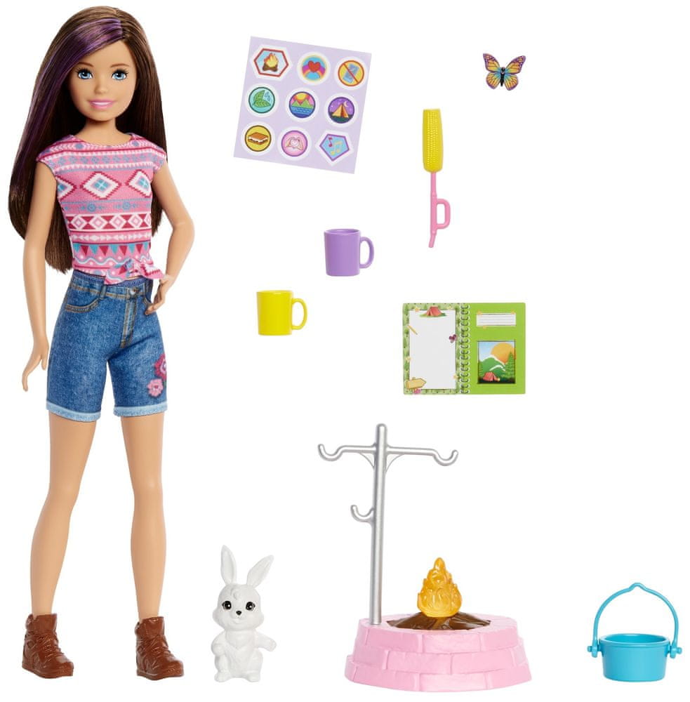 Mattel Barbie Dreamhouse adventures Kempující sestra se zvířátkem Skipper HDF69