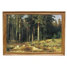 INFRADŮM Sálavý topný panel s potiskem v rámu "Šiškin: Borový les", 500w