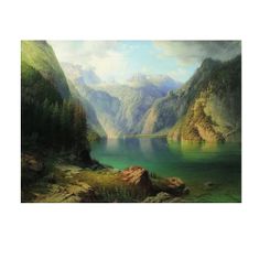 INFRADŮM Sálavý topný panel s potiskem "Arseny Meshersky: Horské jezero" 80x60cm, 500w