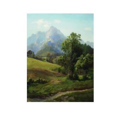 INFRADŮM Sálavý topný panel s potiskem "Arseny Meshersky: Alpská krajina" 80x60cm, 500w