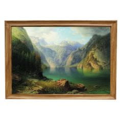 INFRADŮM Sálavý topný panel s potiskem v rámu "Arseny Meshersky: Horské jezero", 500w