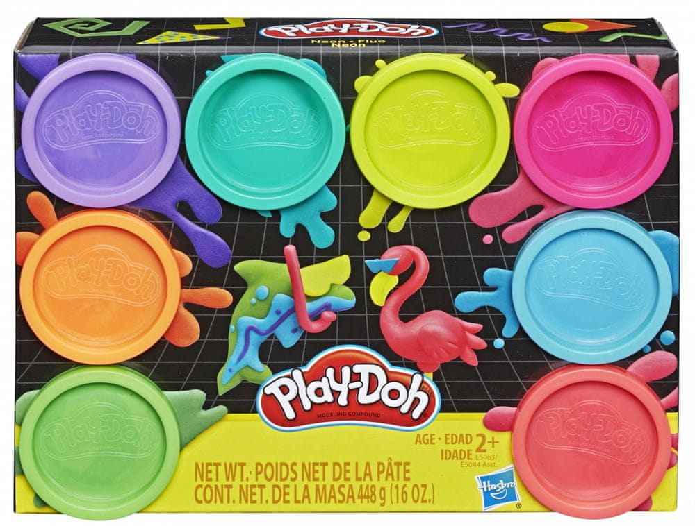Play-Doh Balení 8 ks kelímků - neonové barvy