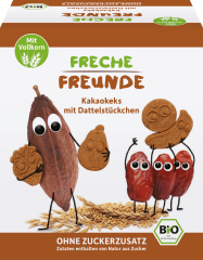 Freche Freunde BIO Kakaové sušenky s kousky datlí 125g