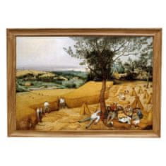 INFRADŮM Sálavý topný panel s potiskem v rámu "Žně, z cyklu Měsíců 1565", 500w