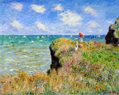 INFRADŮM Sálavý topný panel s potiskem "Claude Monet Procházka po skalách" 80x60cm, 500w