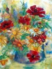 INFRADŮM Sálavý topný panel s potiskem "Pineda Květy" 80x60cm, 500w
