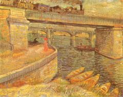 INFRADŮM Sálavý topný panel s potiskem "VvG - Mosty přes řeku Seinu V Aniere" 80x60cm, 500w