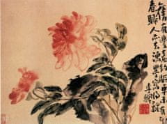 INFRADŮM Sálavý topný panel s potiskem "Japonská malba - Červené květy" 80x60cm, 500w