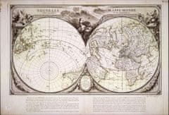 INFRADŮM Sálavý topný panel s potiskem "Mapa světa 1753" 80x60cm, 500w