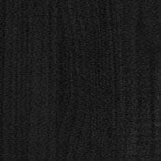 Vidaxl Zahradní truhlík černý 70 x 70 x 70 cm masivní borovice