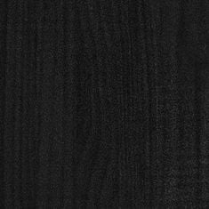 Vidaxl Zahradní truhlík černý 60 x 60 x 60 cm masivní borovice